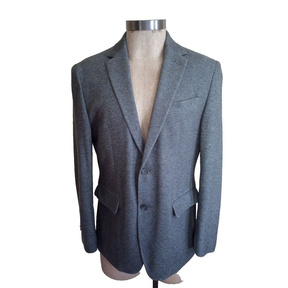 BANANA REPUBLIC Slim Fit Stretch Light Gray Blazer Sport Coat Sz 42R Cotton